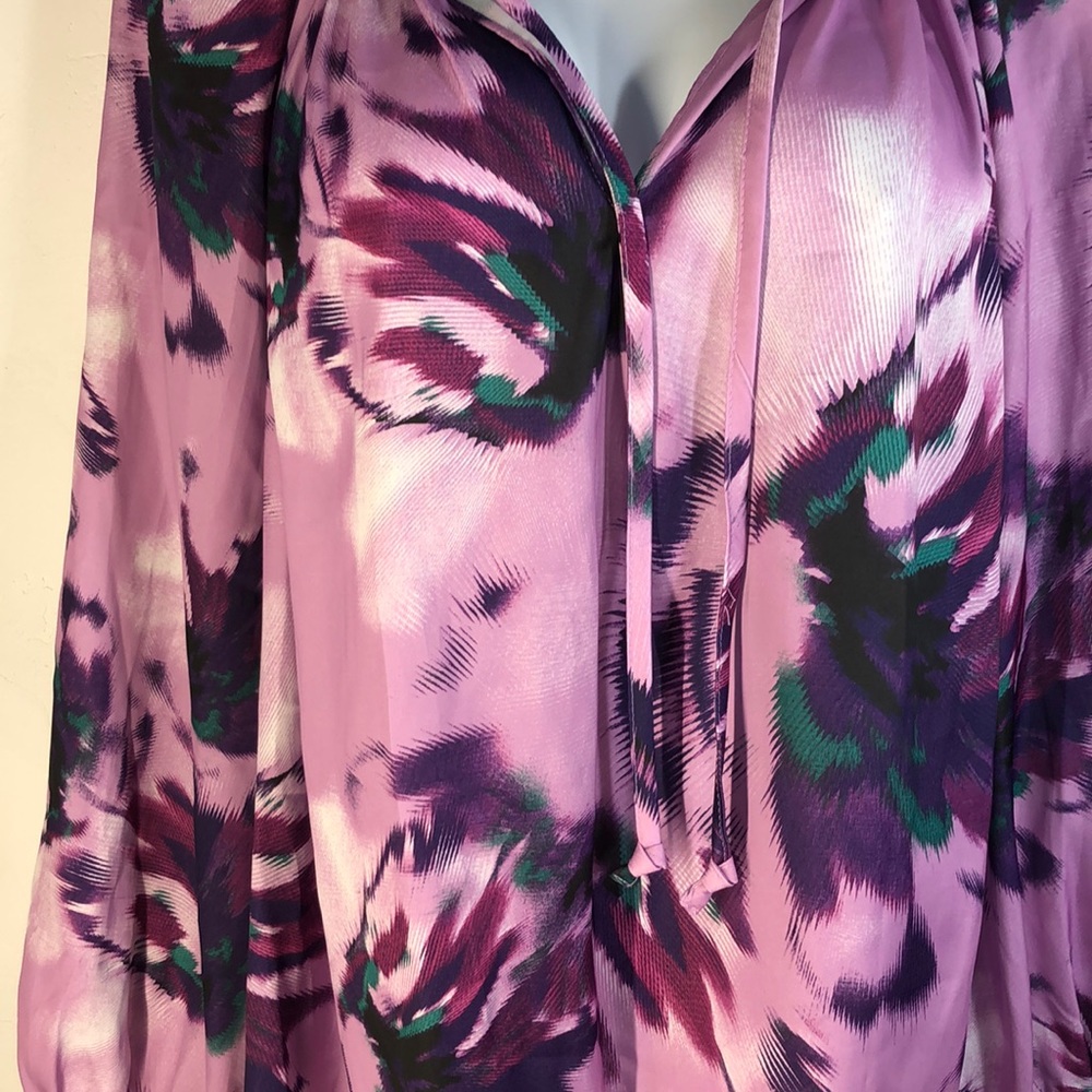 Jennifer Lopez purple blouse size large - Picture 2 of 6